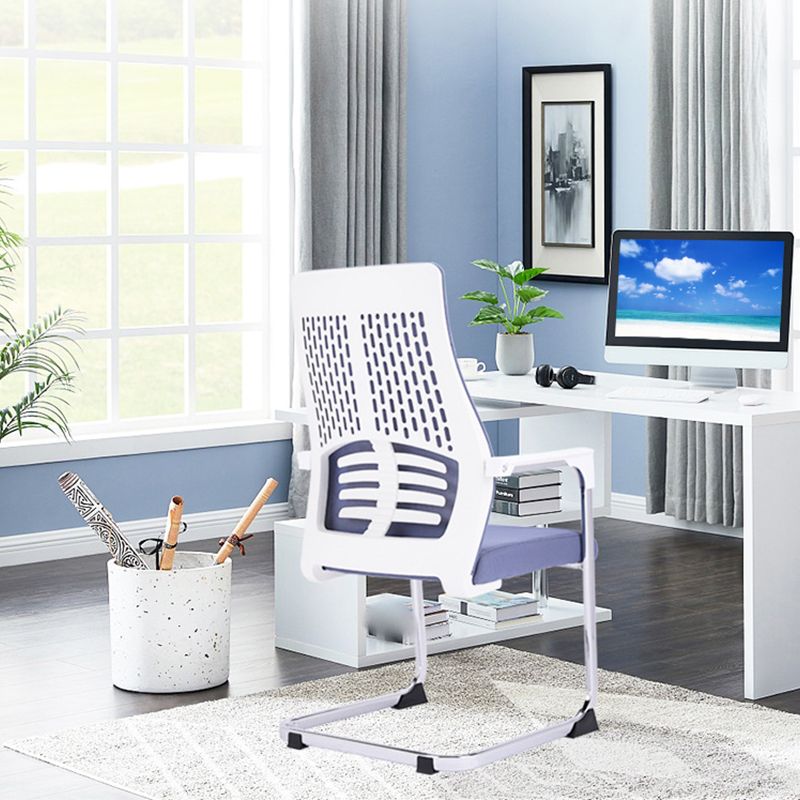 Modern Style Task Chair Mesh Office Chair with Fixed Arms for Home Office