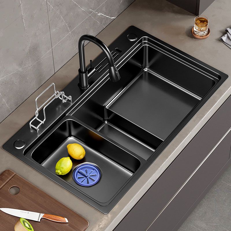 Contemporary Style Kitchen Sink Stainless Steel Kitchen Double Sink