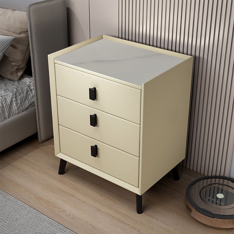 Contemporary Night Table Drawer Storage Bed Nightstand for Bedroom