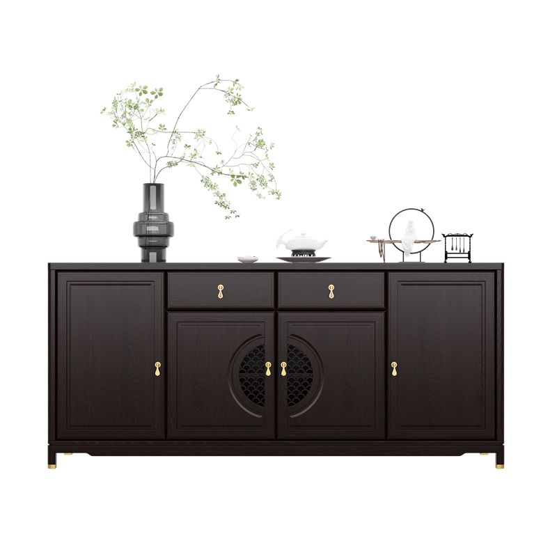 Modernism Wood Sideboard Table 2 Drawers Sideboard with Cabinets for Dining Room