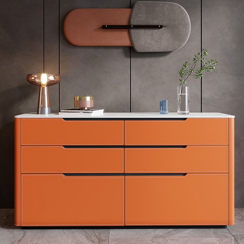 Contemporary Sideboard Cabinet Stone Sideboard Table with Drawers for Living Room