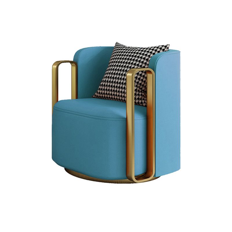 Glam Square Arms Armchair Solid Color Arms Included Armchair for Living Room