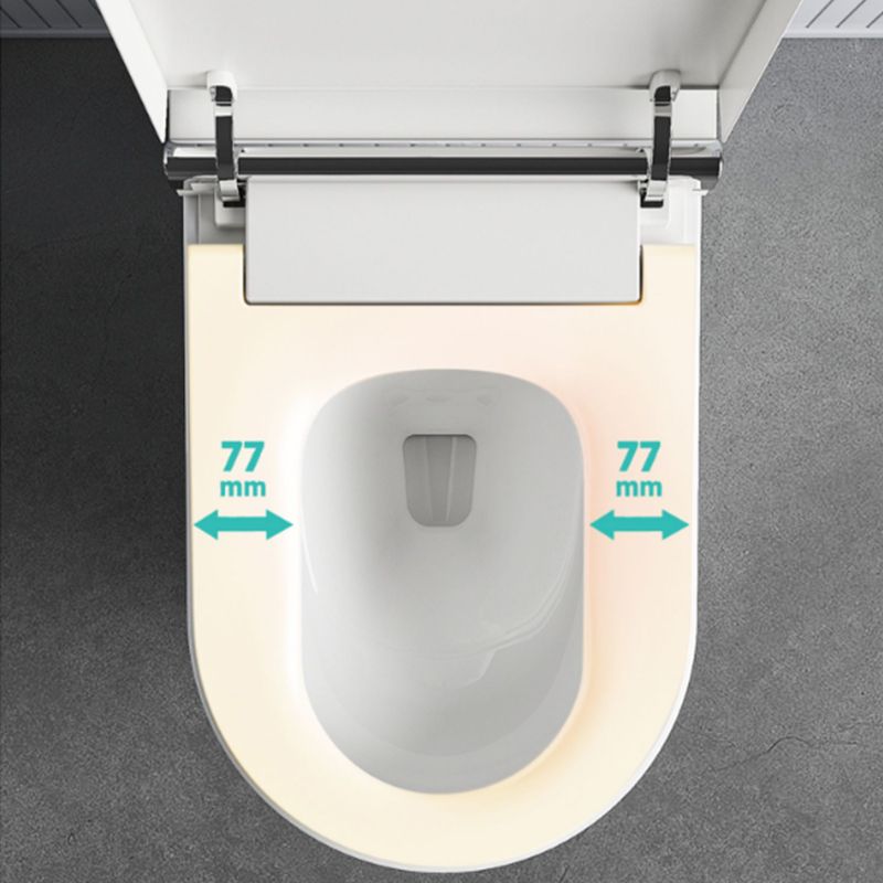 Contemporary Floor Mounted Flush Toilet Heated Seat Included Urine Toilet for Bathroom