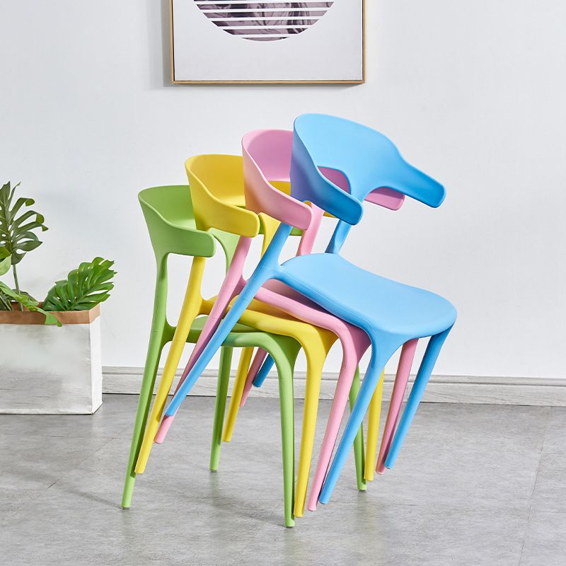 Nordic Style Arm Chair Plastic Stackable Chair for Dining Room