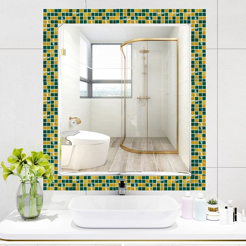 Colorful Bohemian Peel Wallpaper Panels 3.3-sq ft Mosaic Tiles Wall Decor for Bathroom