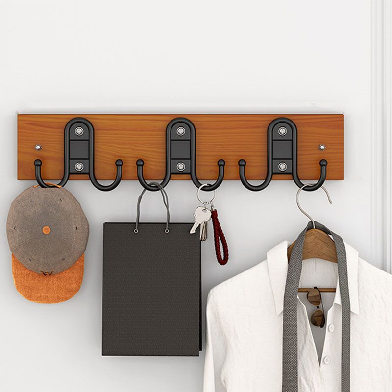 Modern Wooden Coat Rack Wall Mounted Coat Rack with Coat Hooks