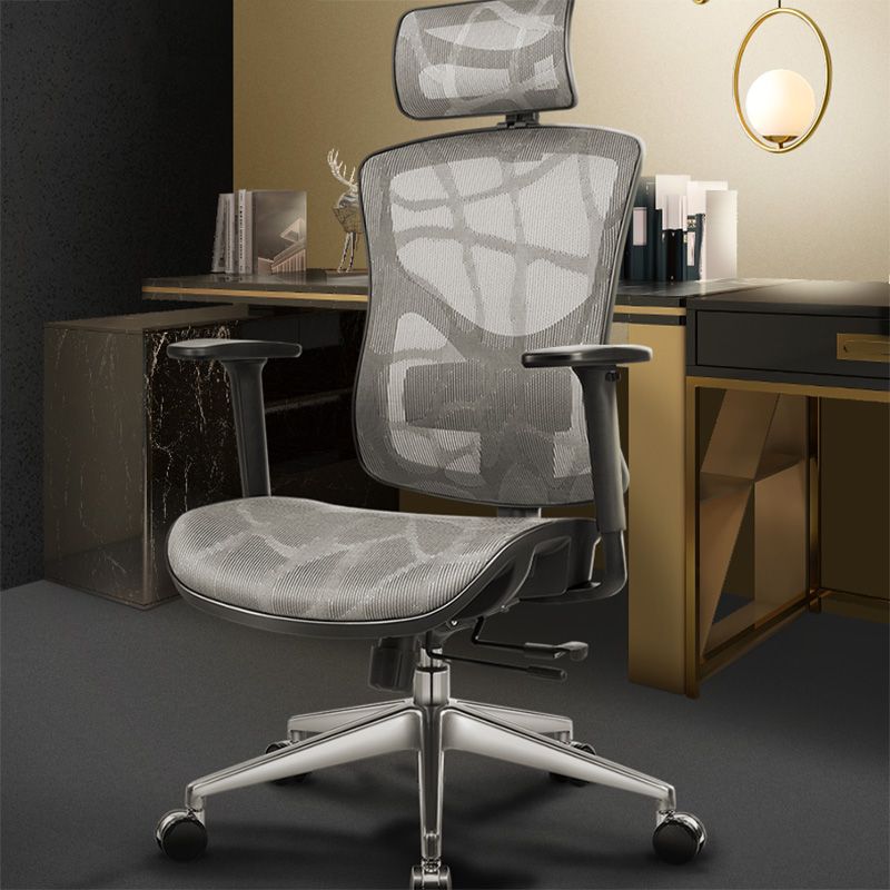 Velvet Task Chair Modern Home High-back Office Chair Ribbed Swivel