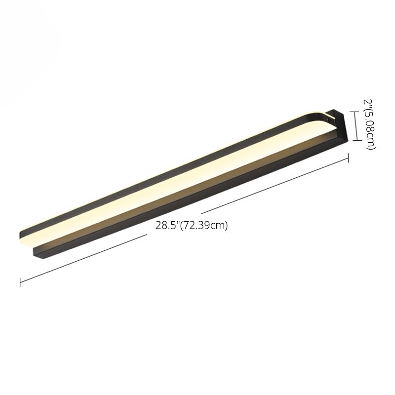 Ultra-Thin Vanity Wall Lights Modern Minimalist Style Stainless Steel Single Vanity Lamp