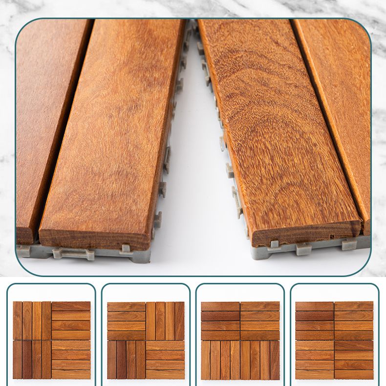 Outdoor Patio Flooring Tiles Interlocking Wooden Decking Tiles