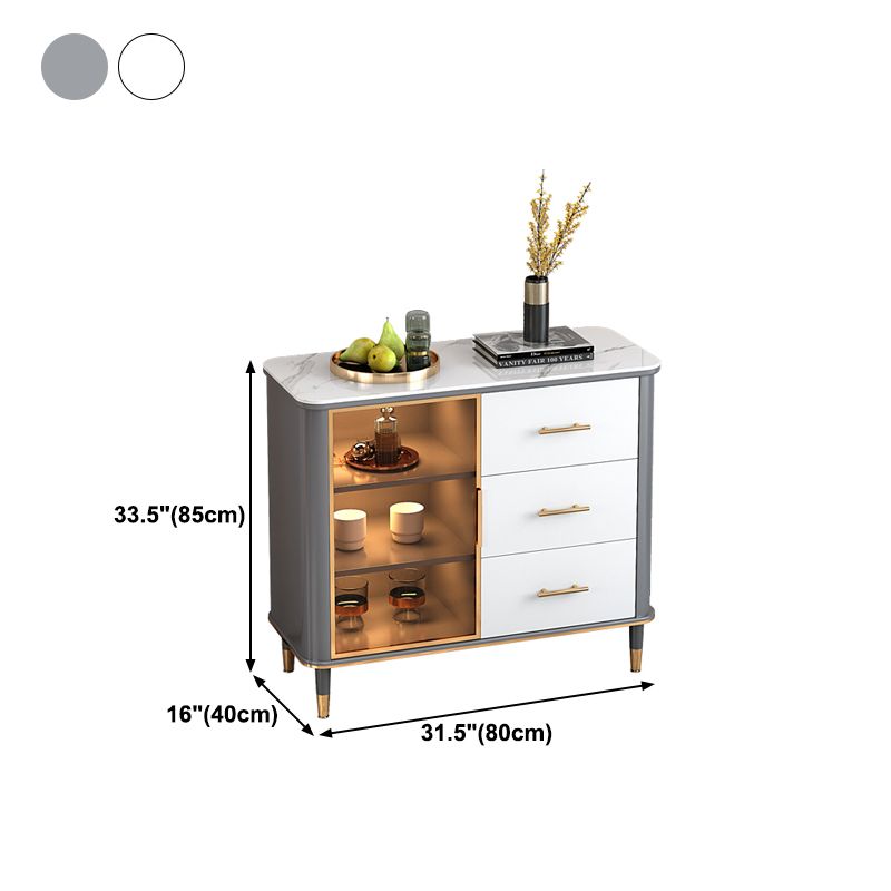 Glam Dining Room Sideboard Table Drawers and Storage Sideboard