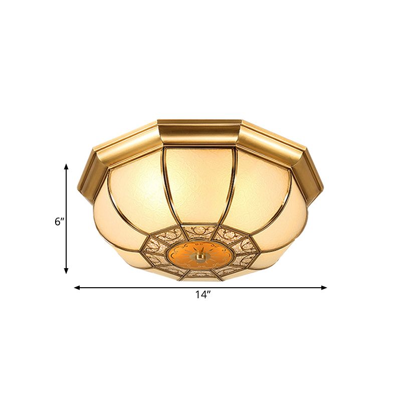 Oval Dining Room Flushmount Retro Metal 3/4/6 Heads Brass Ceiling Mount Light Fixture, 14"/18"/23.5" W