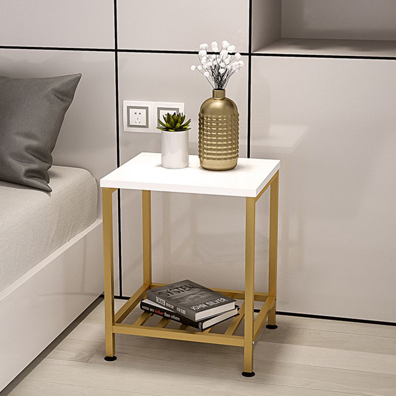 Modern Open Shelf Nightstand Wooden Bedside Cabinet for Bedroom