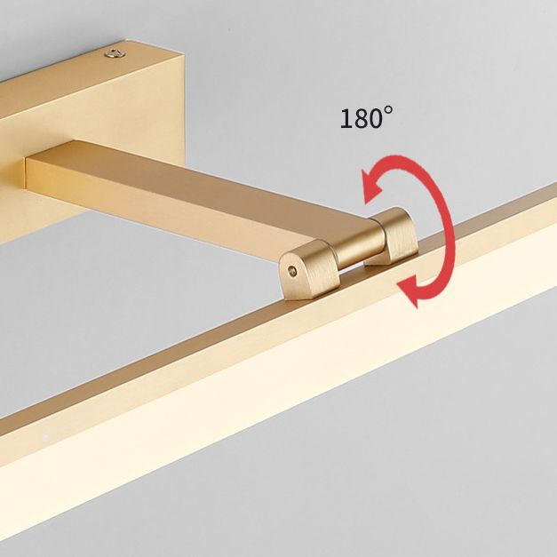 Simplicidad nórdica Luces de pared rectangulares Luz de plástico de plástico Accesorios para el baño