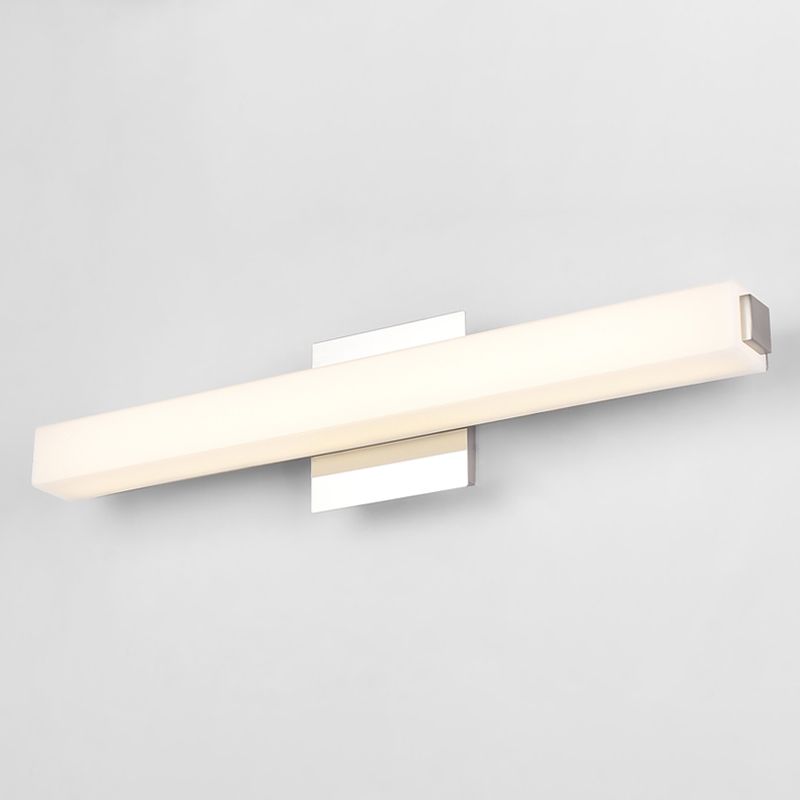 16.5" 1 - Light LED Bath Bar in Polished Nickel Metal and Acrylic Bathroom Vanity Lighting