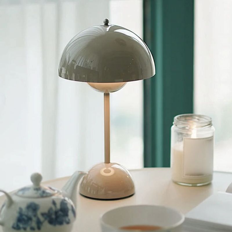 Macaron Flower Bud Shaped Night Lamp Touch Dimming Bedside LED Table Light
