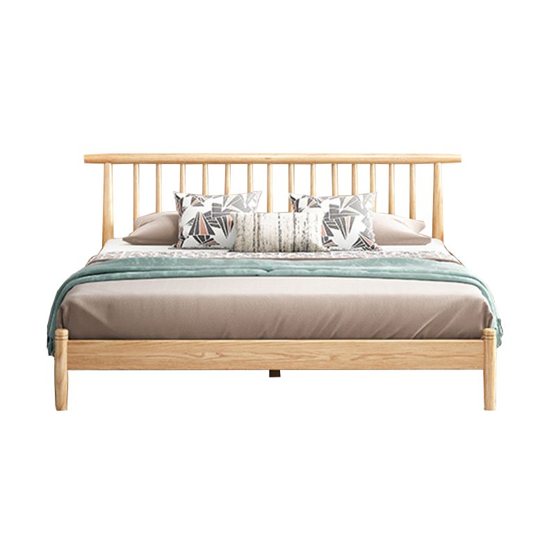 Modern & Contemporary Solid Wood Slat Headboard No Theme Ash Bed