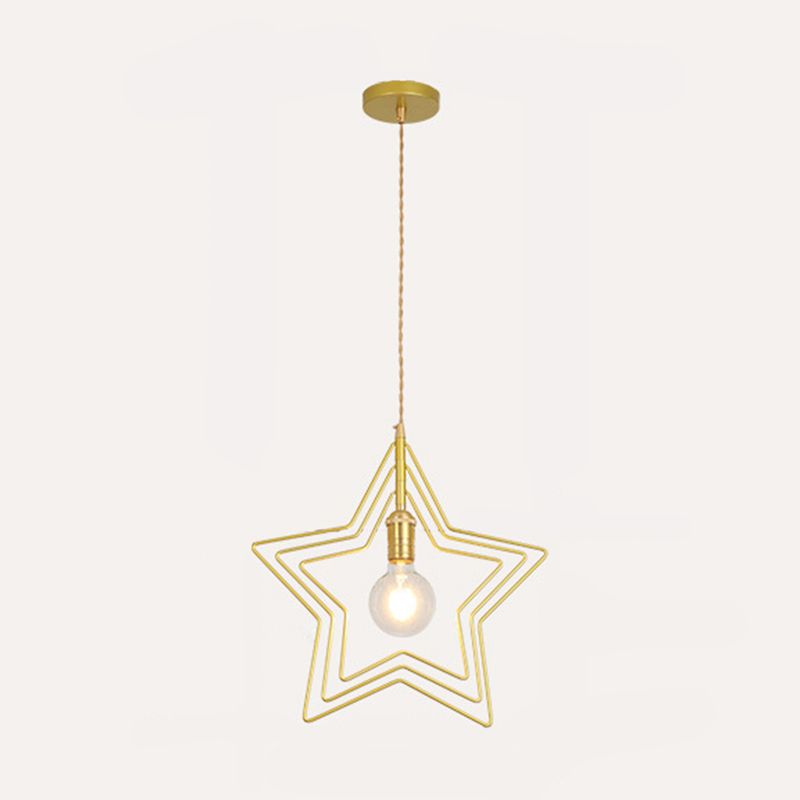 Geometrischer Esszimmer Anhänger Leuchte Leuchten Loft Style Metal Gold Hanging Deckenleuchte