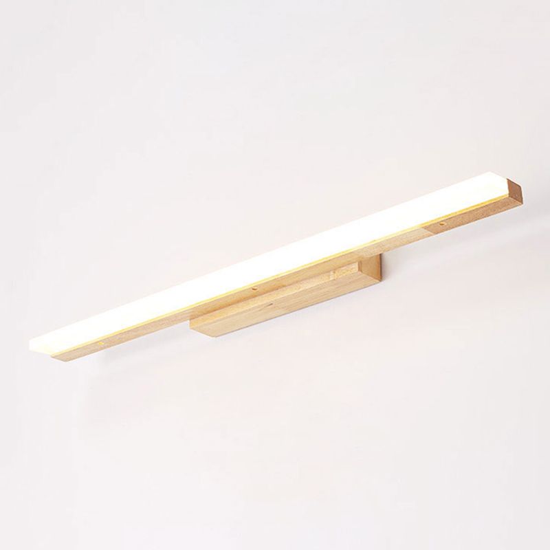 Lámpara de pared LED de color logarítmico en moderna luz de pared lineal de madera de estilo conciso con sombra acrílica