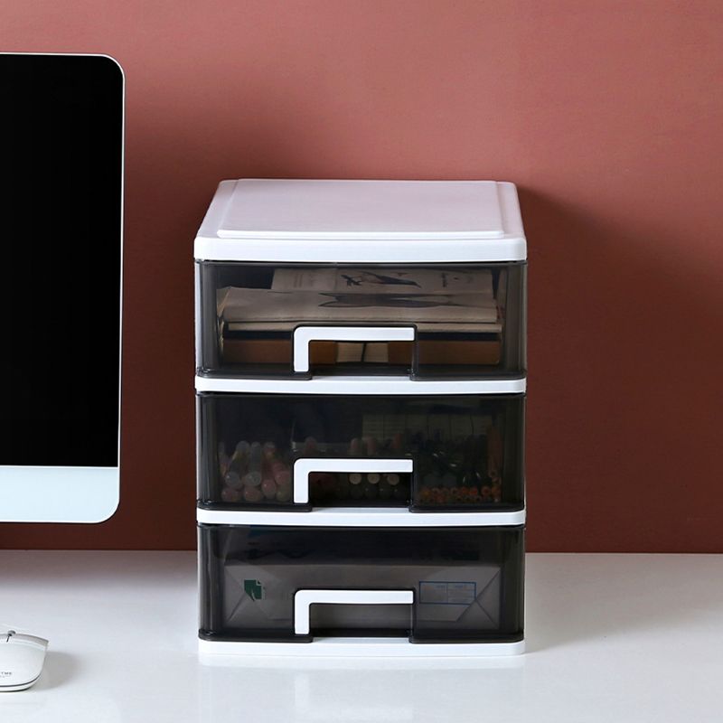 Modern Plastic Cabinet with Drawers File Cabinet for Home Office