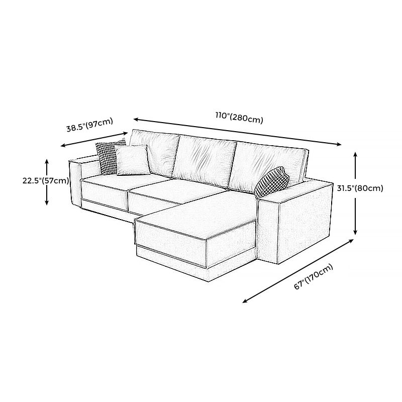 Square Arm Dark Gray Cushion Back Removable Cushions Storage Sofa