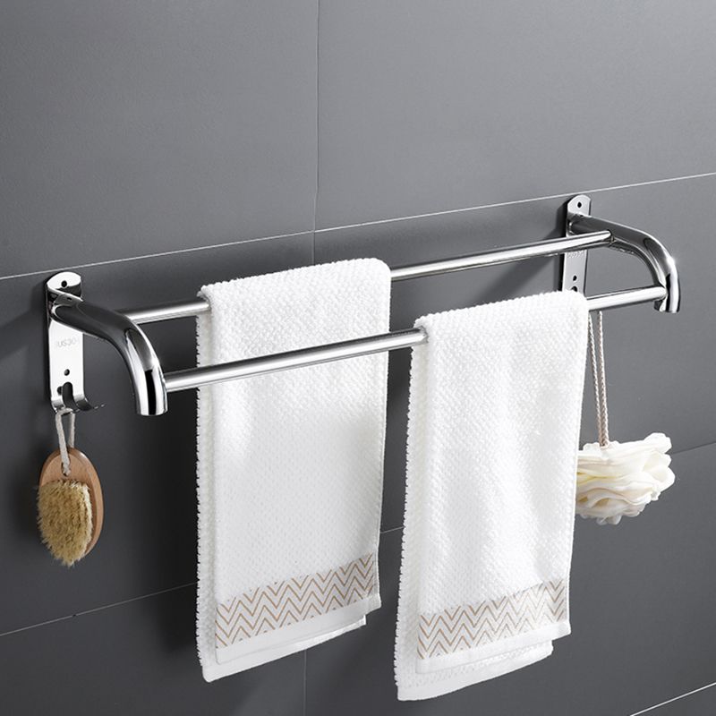 Silver/Black Bathroom Hardware Set Modern Bathroom Accessories Hardware Set