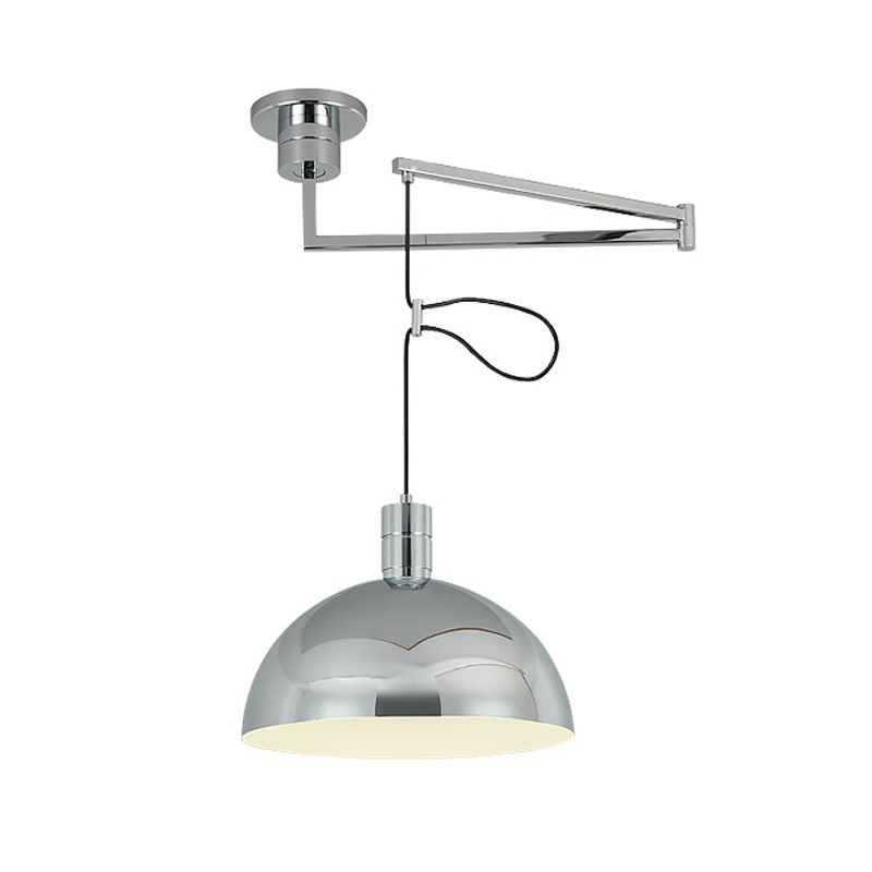 Warehouse Style Bowl Shade Pendant Lamp 1 Head Metal Hanging Light with Movable Design