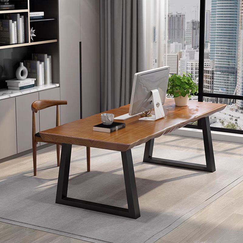 Home Office Study Table Modern Style Fixed Free Form Writing Desk