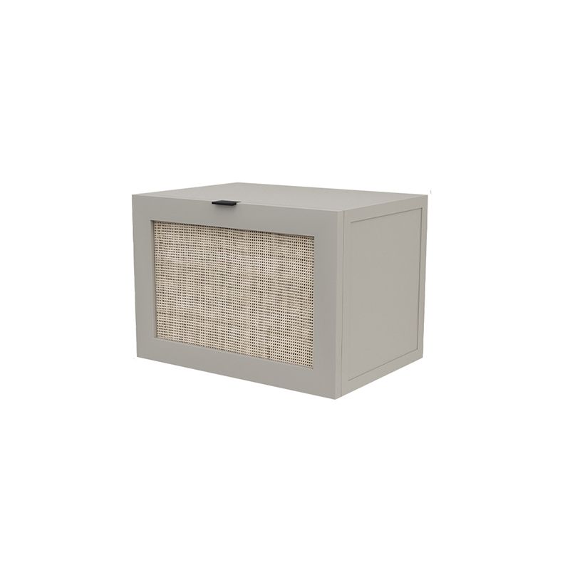 Modern Style Rattan Frame Timber Top White/black/grey/green Nightstand