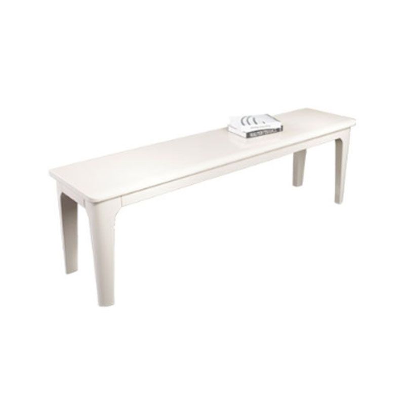 Contemporary Rubber Wood Bedroom Bench 17.3" Height Seating Bench with Legs