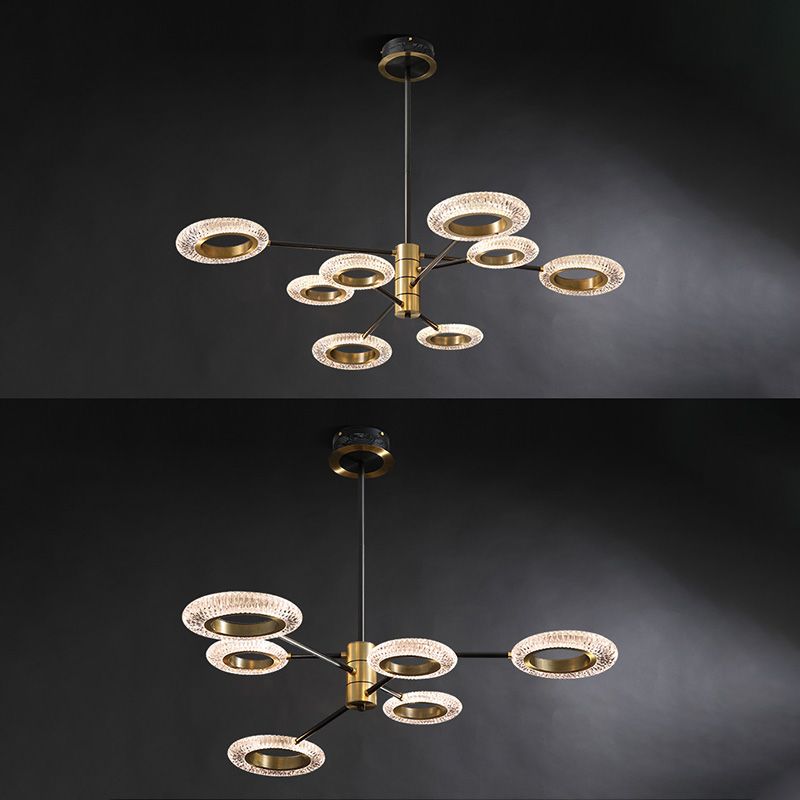 Lustre à LED Modern Style Hanging Lights en cuivre pour salon Dinning Room