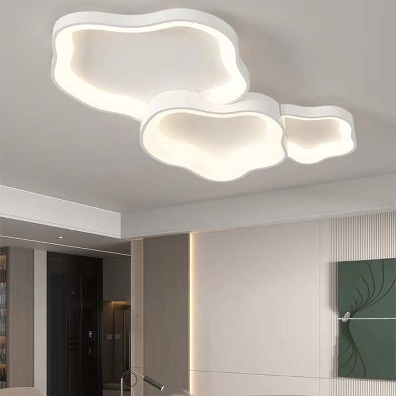 Contemporary 1 / 3 - Light Flush Mount Cloud Shape LED Flush in Matte White