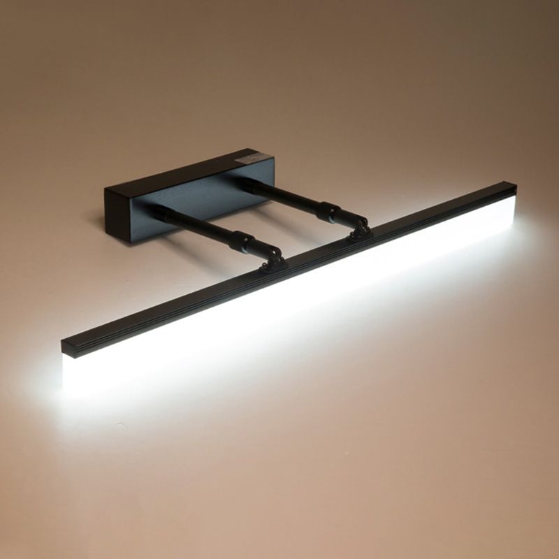 Luce da parete da bagno dritto Light Alluminio LED LED Nordic Sconce Lighting in nero