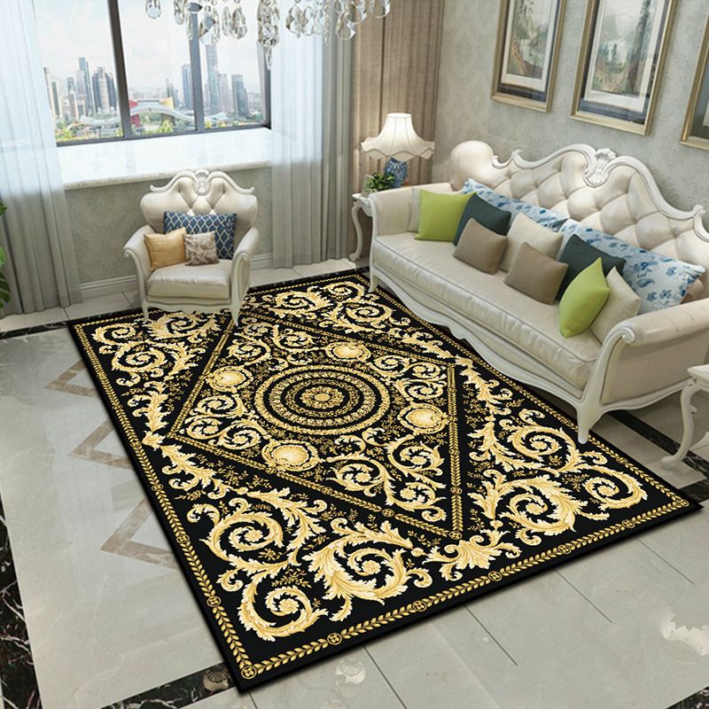 Splendor Traditional Rug Multi-Color Floral Carpet Non-Slip Washable Stain Resistant Rug for Living Room