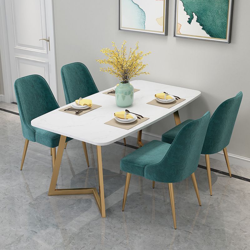 Glam Style Dining Room Chair Upholstered Dining Side Chair for Indoor