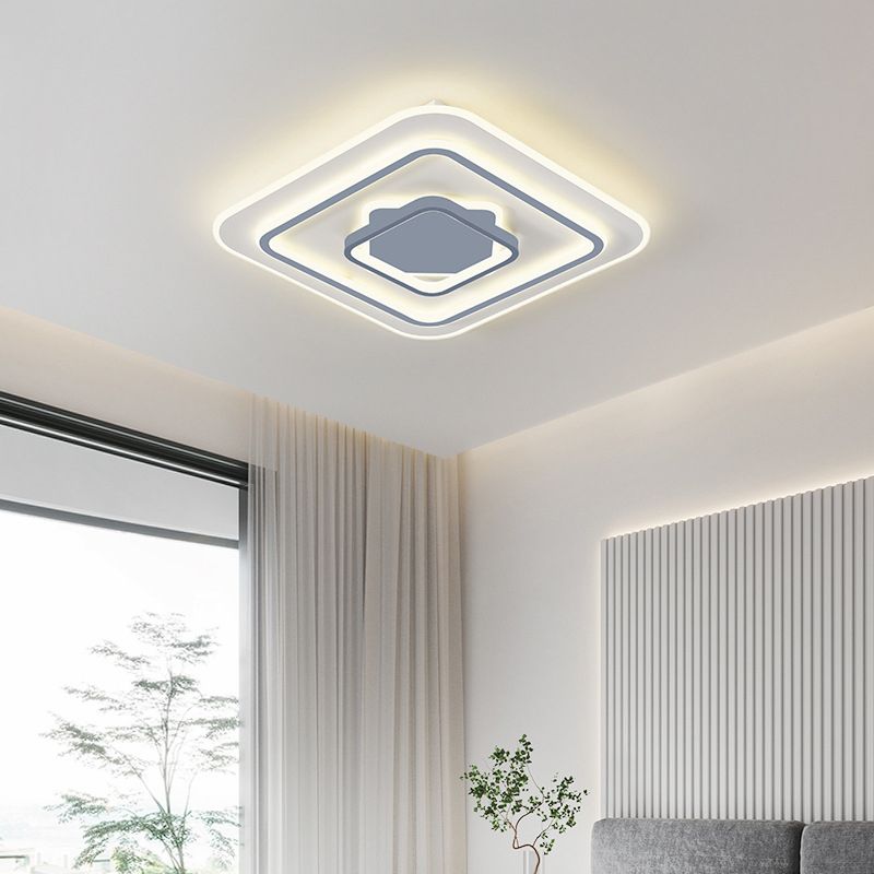 Modern Style Flush Mount 4-Lights Acrylic Ceiling Light for Living Room