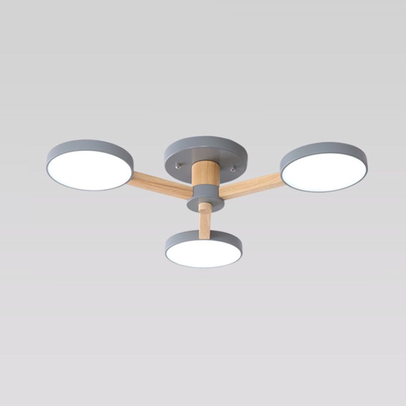 3/6/8-Light Modern Flush Mount Lighting Metal Ceiling Light for Living Room