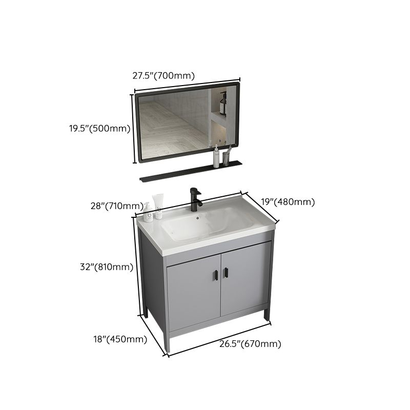 Modern Bathroom Vanity Set Freestanding Single-Sink Bathroom Sink Vanity