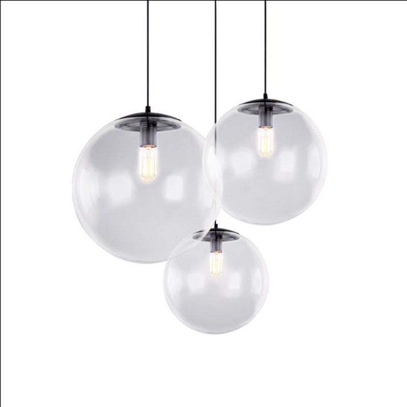 Globe Pendant Lighting Fixtures Industrial Glass 1 Light Pendants