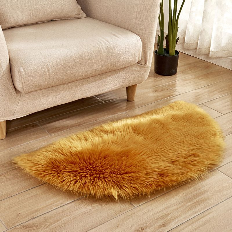 Rapis semi-cercle Prain Simplicité Multiplicité Tapis de tapis de teinture Washable Fluffy Fluffy pour le salon