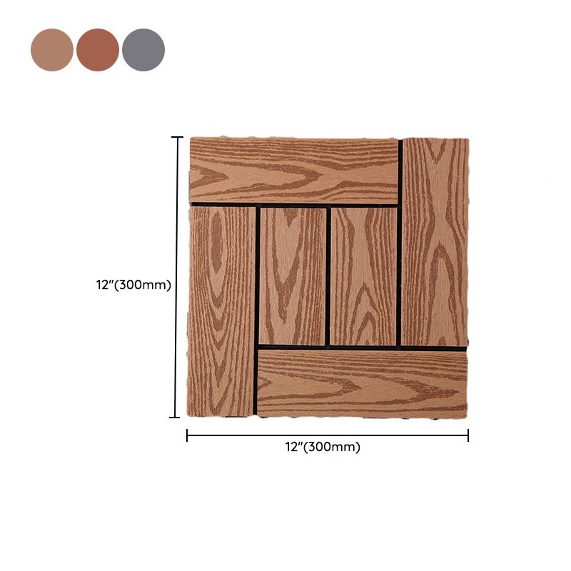 Rectangle Engineered Floor Tile Water Resistant Parquet Wooden Floor for Balcony