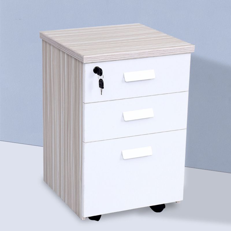 Modern Vertical Filing Cabinet Engineered Wood Filing Cabinet on Wheels