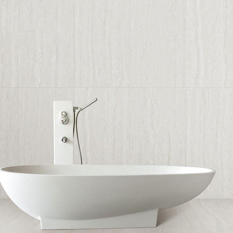 Rectangular Ceramic Matte Straight Edge Singular Tile Marble Look Bathroom Floor