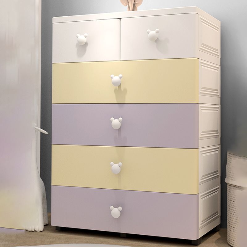 Contemporary Vertical Kids Furniture Plastic Nursery Dresser for Bedroom