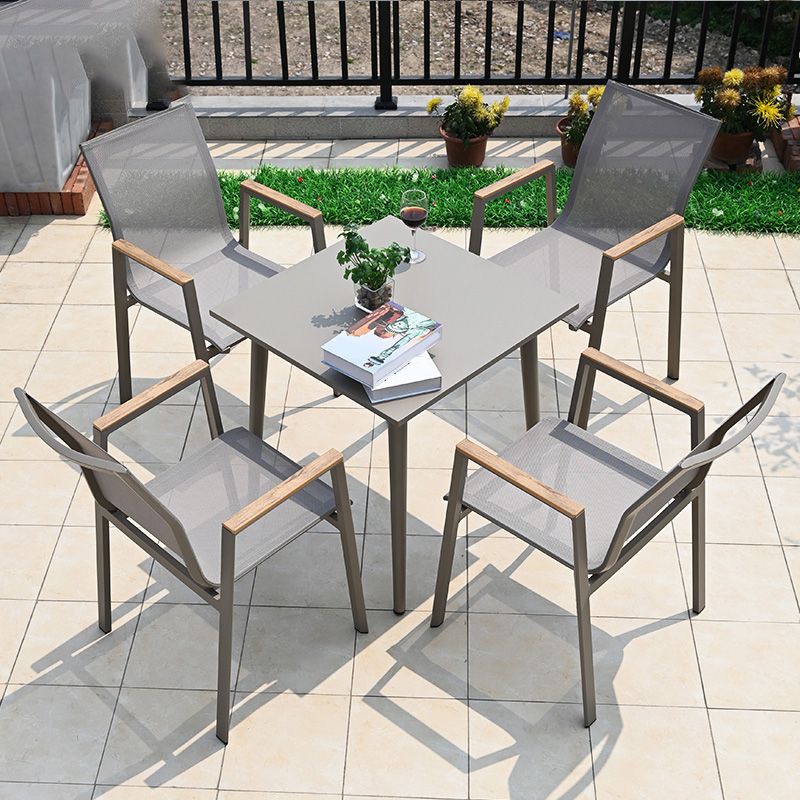 Contemporary Stone Dining Table Water Resistant Dining Table