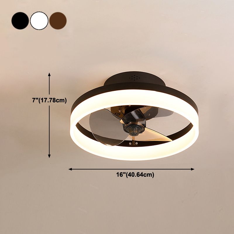 Éclairage de ventilateur de plafond de style moderne Métal 1 plafond léger lampe à fans pour chambre à coucher