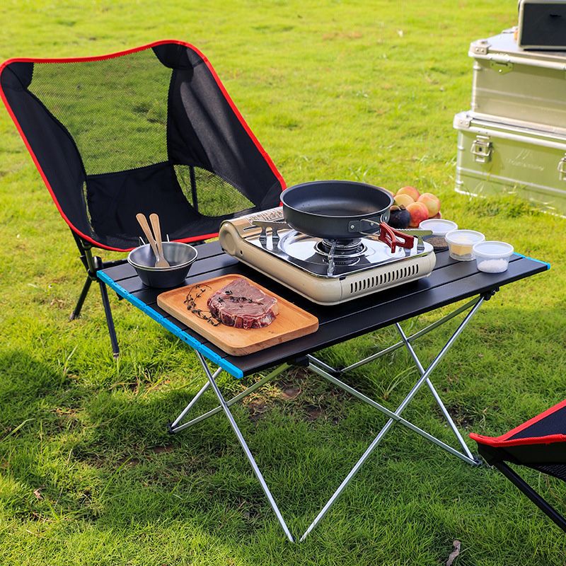 Contemporary Rectangle Metal Camping Table Scratch Resistant Camping Table