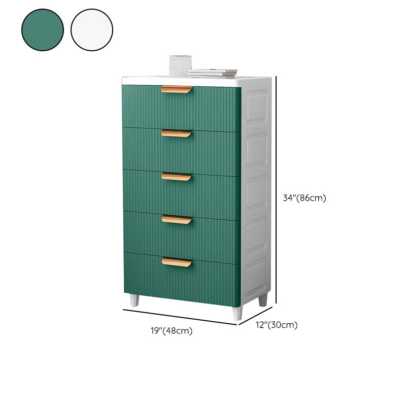 Vertical Scandinavian Nursery Dresser 6 Drawers Dresser for Kid Room