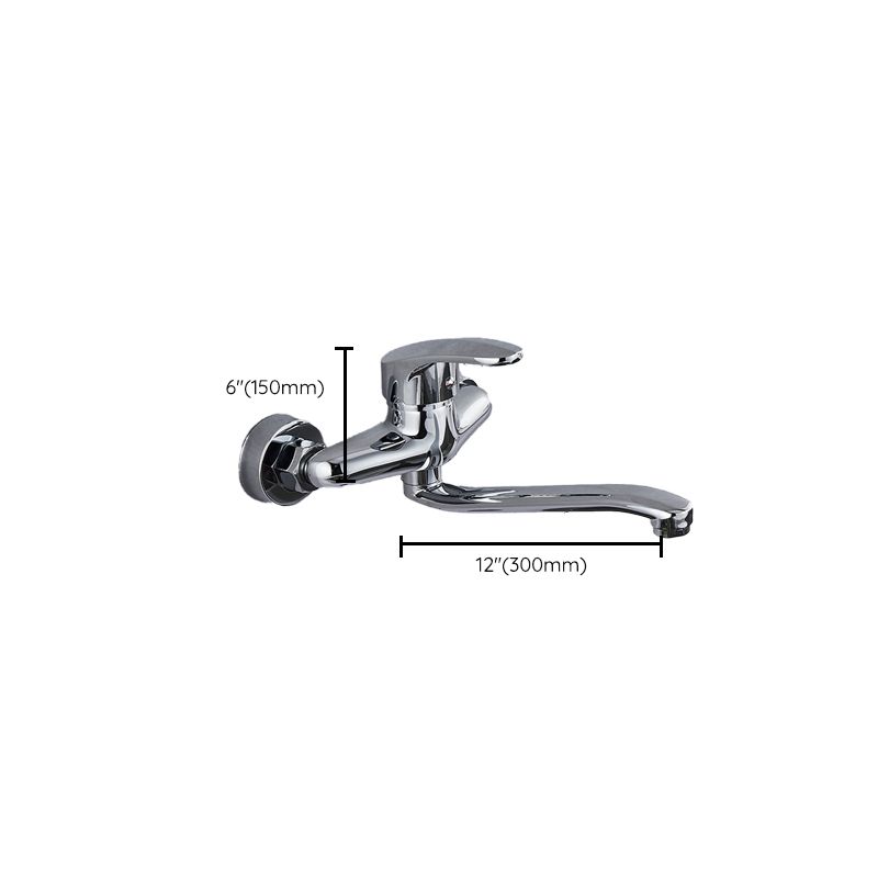 Modern Kitchen Tub Faucet Knob Two Handle Wall Mounted Faucet