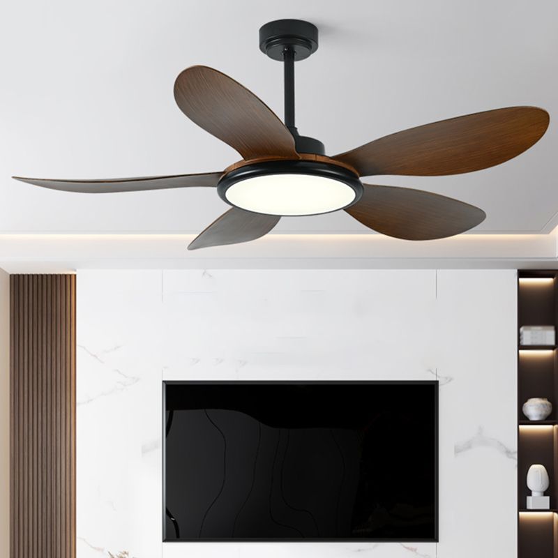 Nordic Style LED Ceiling Fan Lamp 5-Blade Fan Lighting for Living Room