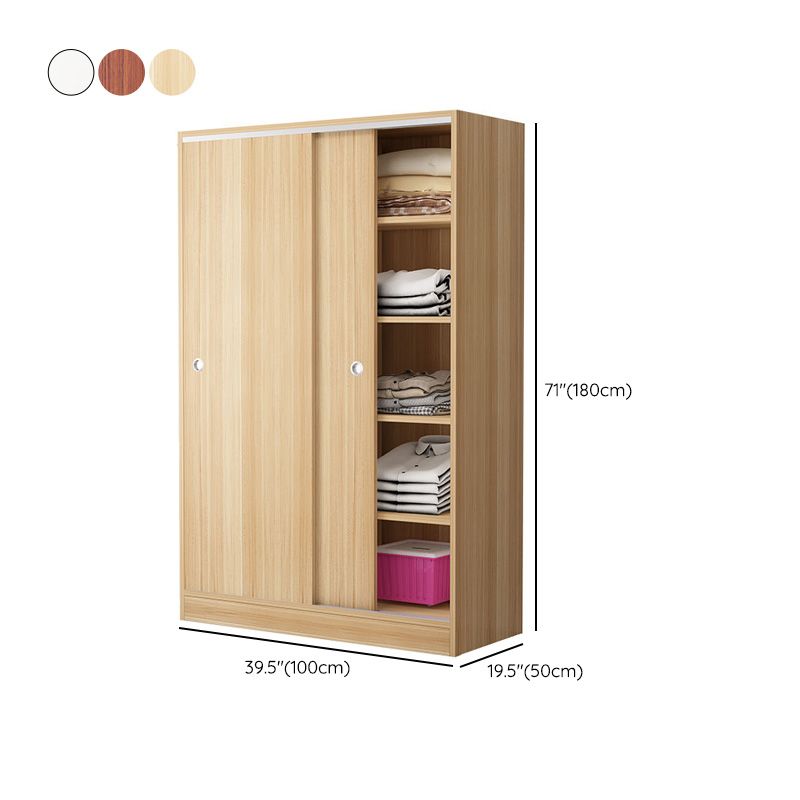 Contemporary Youth Armoire with Garment Rod Wooden Bedroom Armoire